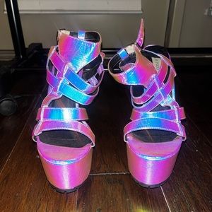 Steve Madden Holographic Platform Heels
